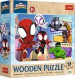 Puzzle 24el.  Drewniane - Odważny Spiday i przyjaciele