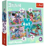 Puzzle 4w1 - Szalony dzień Lilo & Stitch