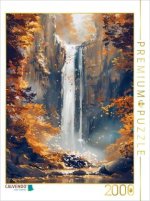 CALVENDO Puzzle Ein Motiv aus dem Kalender Titanen der Natur - Majestätische Wasserfälle im Anime - Stil | 2000 Teile Lege-Größe 90x67cm Foto-Puzzle f