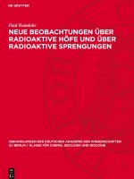 Neue Beobachtungen über radioaktive Höfe und über radioaktive Sprengungen