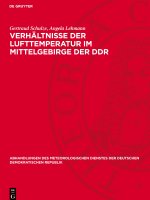 Verhältnisse der Lufttemperatur im Mittelgebirge der DDR