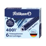 Naboje do piór krótkie niebiesko-czarne Pelikan 6 szt.