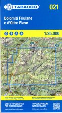 Dolomiti friulane e d'oltre Piave. Carta topografica in scala 1:25.000. Ediz. italiana, inglese, francese e tedesca