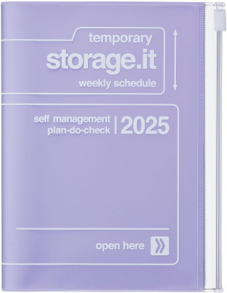 MARK'S 2024/2025 Taschenkalender A6 vertikal, Storage it // Purple