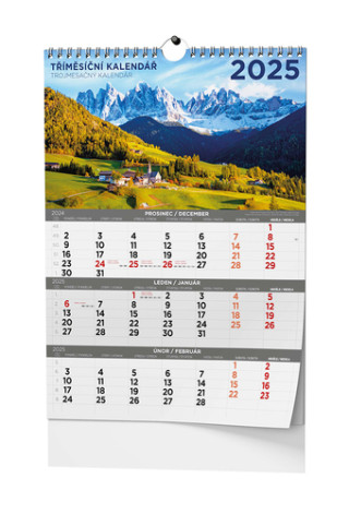 Tříměsíční kalendář Obrázkový - nástěnný kalendář
