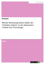 Welche Bedeutung haben Städte des 