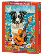 Puzzle 500 el. Border Collie, gitara i morze