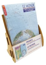 Display 5 × Monde 1/31.000.000   carte politique et physique (format XXL, laminée)