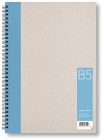 Kroužkový zápisník B5, čistý, světle modrý, 50 listů