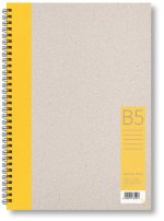 Kroužkový zápisník B5, linka, žlutý, 50 listů