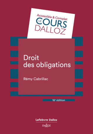 Droit des obligations. 16e éd. (Rémy Cabrillac)(Brožovaná)