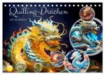 Quilling-Drachen - Jahr des Drachen (Tischkalender 2025 DIN A5 quer), CALVENDO Monatskalender