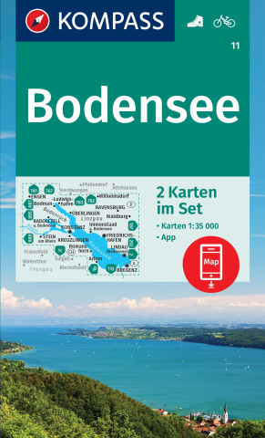 KOMPASS Wanderkarten-Set 11 Bodensee (2 Karten) 1:35.000