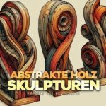 Abstrakte Holz Skulpturen Malbuch für Erwachsene