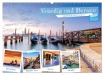 Venedig und Burano - Lagunenstadt und bunte Häuser (Wandkalender 2025 DIN A2 quer), CALVENDO Monatskalender