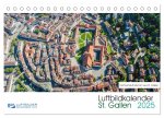 Luftbildkalender St. Gallen 2025 (Tischkalender 2025 DIN A5 quer), CALVENDO Monatskalender