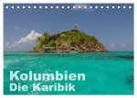 Kolumbien - Die Karibik (Tischkalender 2025 DIN A5 quer), CALVENDO Monatskalender