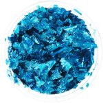 Blattmetall Flocken Holografisch Cyan, 0,3g