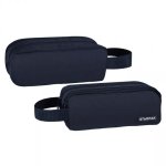 Piórnik saszetka 2 zamki.Navy blue.