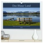 Das Blaue Land - Himmel, Seen und Berge im bayerischen Voralpenland (hochwertiger Premium Wandkalender 2025 DIN A2 quer), Kunstdruck in Hochglanz