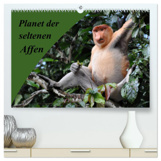 Planet der seltenen Affen (hochwertiger Premium Wandkalender 2025 DIN A2 quer), Kunstdruck in Hochglanz