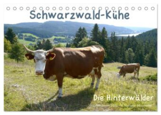 Schwarzwald-Kühe - Die Hinterwälder (Tischkalender 2025 DIN A5 quer), CALVENDO Monatskalender
