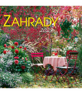Kalendďż˝ďż˝ 2025 Zahrady, nďż˝stďż˝nnďż˝, 33 x 33 cm