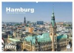 Hamburg Stadt an der Alster und Elbe (Wandkalender 2025 DIN A2 quer), CALVENDO Monatskalender