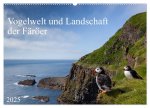 Vogelwelt und Landschaft der Färöer (Wandkalender 2025 DIN A2 quer), CALVENDO Monatskalender