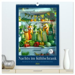 Nachts im Kühlschrank (hochwertiger Premium Wandkalender 2025 DIN A2 hoch), Kunstdruck in Hochglanz