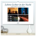 Lehrte - Lichter in der Nacht (hochwertiger Premium Wandkalender 2025 DIN A2 quer), Kunstdruck in Hochglanz