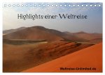 Highlights einer Weltreise (Tischkalender 2025 DIN A5 quer), CALVENDO Monatskalender