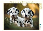 CALVENDO Puzzle Zwei goldige Dalmatiner Welpen | 1000 Teile Lege-Größe 64x48cm Foto-Puzzle für glückliche Stunden