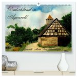 Deutschland in Aquarell (hochwertiger Premium Wandkalender 2025 DIN A2 quer), Kunstdruck in Hochglanz