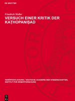 Versuch einer Kritik der Ka hopanisad