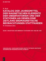 Einleitung und Übersicht. Stationen von +900 bis +550