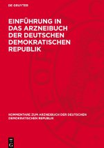 Einführung in das Arzneibuch der Deutschen Demokratischen Republik