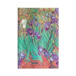 Van Gogh’s Irises Mini 12-month Horizontal Hardback Dayplanner 2025 (Elastic Band Closure)