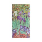 Van Gogh’s Irises Slim 12-month Horizontal Hardback Dayplanner 2025 (Elastic Band Closure)