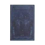Inkblot (Old Leather Collection) Midi 12-month Vertical Hardback Dayplanner 2025 (Elastic Band Closure)