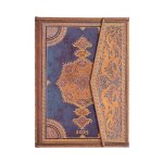 Safavid Indigo (Safavid Binding Art) Midi 12-month Vertical Hardback Dayplanner 2025 (Wrap Closure)