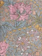 Morris Pink Honeysuckle (William Morris) Ultra 12-month Horizontal Hardback Dayplanner 2025 (Elastic Band Closure)