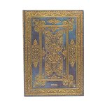 Blue Luxe (Luxe Design) Grande 12-month Vertical Hardback Dayplanner 2025 (Elastic Band Closure)