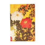 Natsu (Rinpa Florals) Mini 12-month Horizontal Softcover Flexi Dayplanner 2025 (Elastic Band Closure)