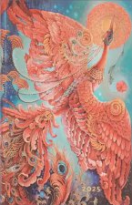 Firebird (Birds of Happiness) Maxi 12-month Horizontal Softcover Flexi Dayplanner 2025 (Elastic Band Closure)