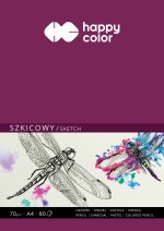Szkicownik A4 Happy Color klejony 80 ark.70gsm