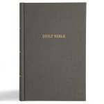 CSB Grace Bible, Charcoal Cloth Over Board