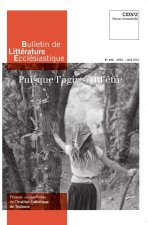 Bulletin de Littérature Ecclésiastique n°498 CXXV/2 (avril-mai 2024)