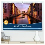 Stadt Hamburg (hochwertiger Premium Wandkalender 2025 DIN A2 quer), Kunstdruck in Hochglanz