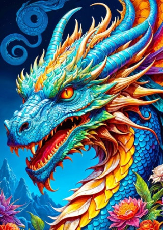 Puzzle Modrďż˝ drak 1000 dďż˝lkďż˝